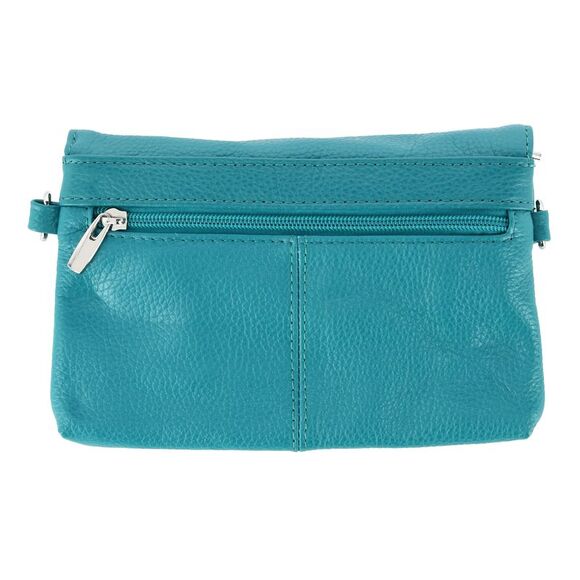 Cal-Wyn Women's Leather Wristlet Clutch with Removable Crossbody Strap - Picture 3 of 5